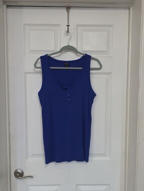 torrid cobalt blue henley tank top